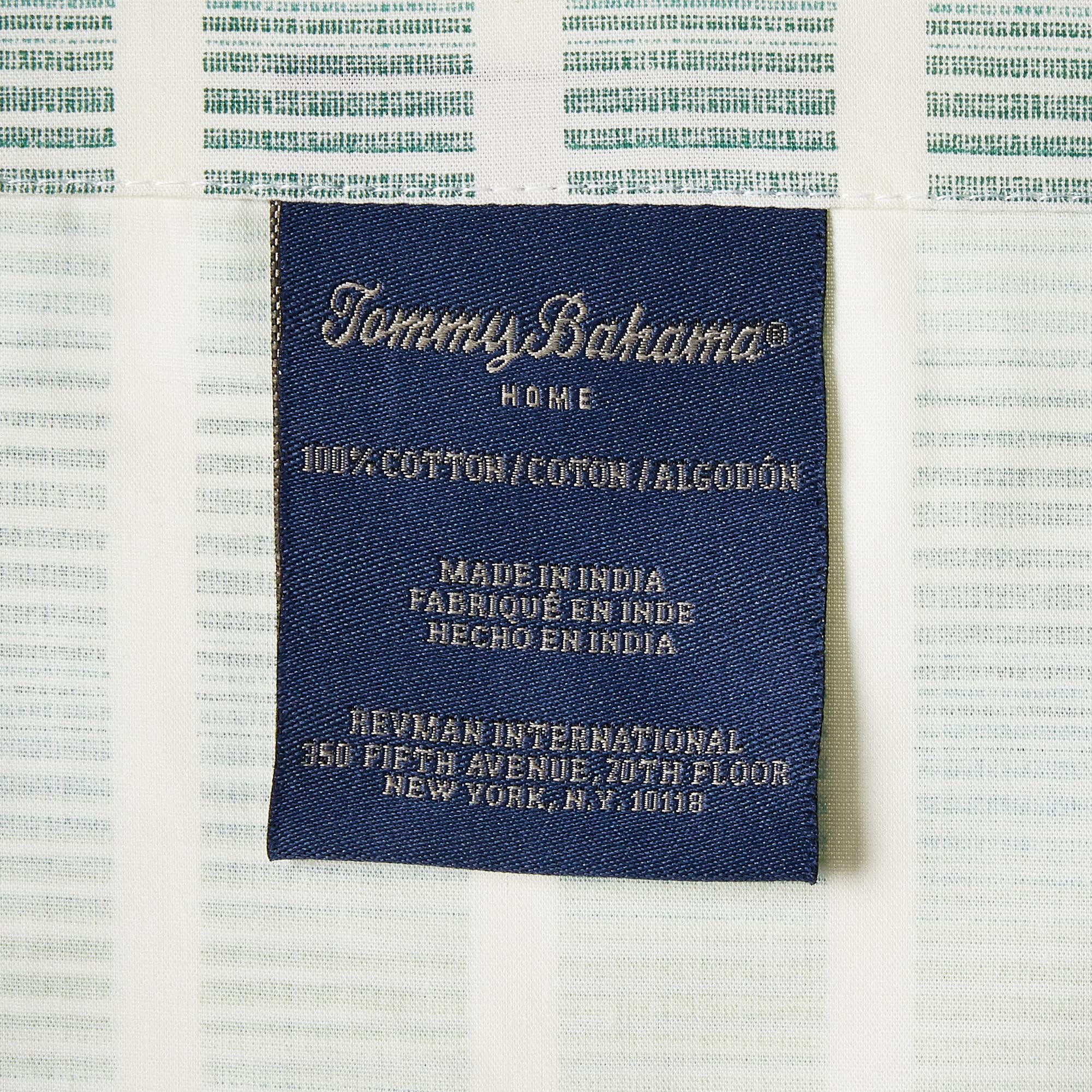 Tommy Bahama - King Sheets, Cotton Percale Bedding Set, Crisp & Cool, Stylish Home Decor (Off The Grid Green, King)