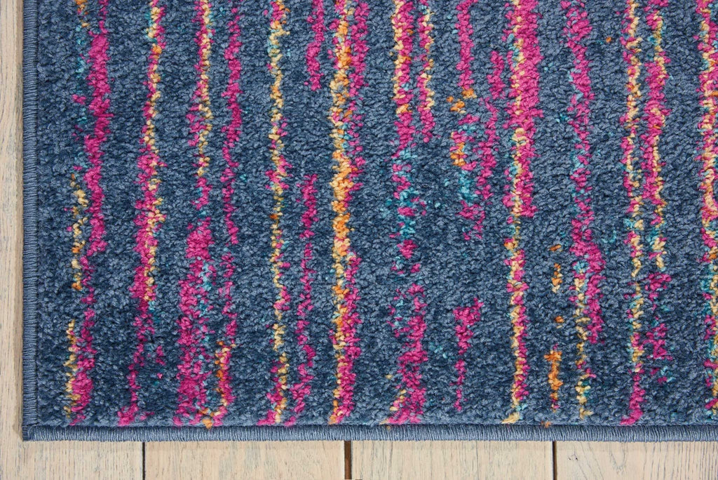 HomeRoots Multicolor 100% Polypropylene 7’ x 10’ Rainbow Abstract Striations Area Rug