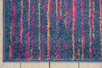 HomeRoots Multicolor 100% Polypropylene 7’ x 10’ Rainbow Abstract Striations Area Rug