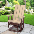 Brandon Swivel Glider in Weatherwood on a Tudor Brown Base