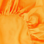 Ghooss Orange Twin Fitted Sheet-Soft Microfiber Bottom Sheet For Bed-Deep Pocket Up To 14 Inche-Wrinkle Free And Stay In Place-1