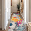 Rugshop Sky Collection Modern Abstract Runner Rug 2'7'' x 12' Multi