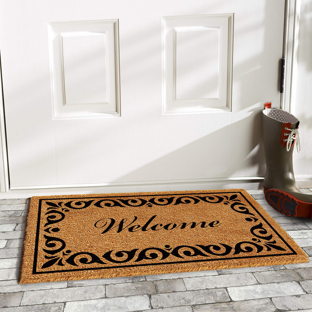 Calloway Mills 102242436 Breaux Welcome Doormat, 24' X 36', Natural/Black