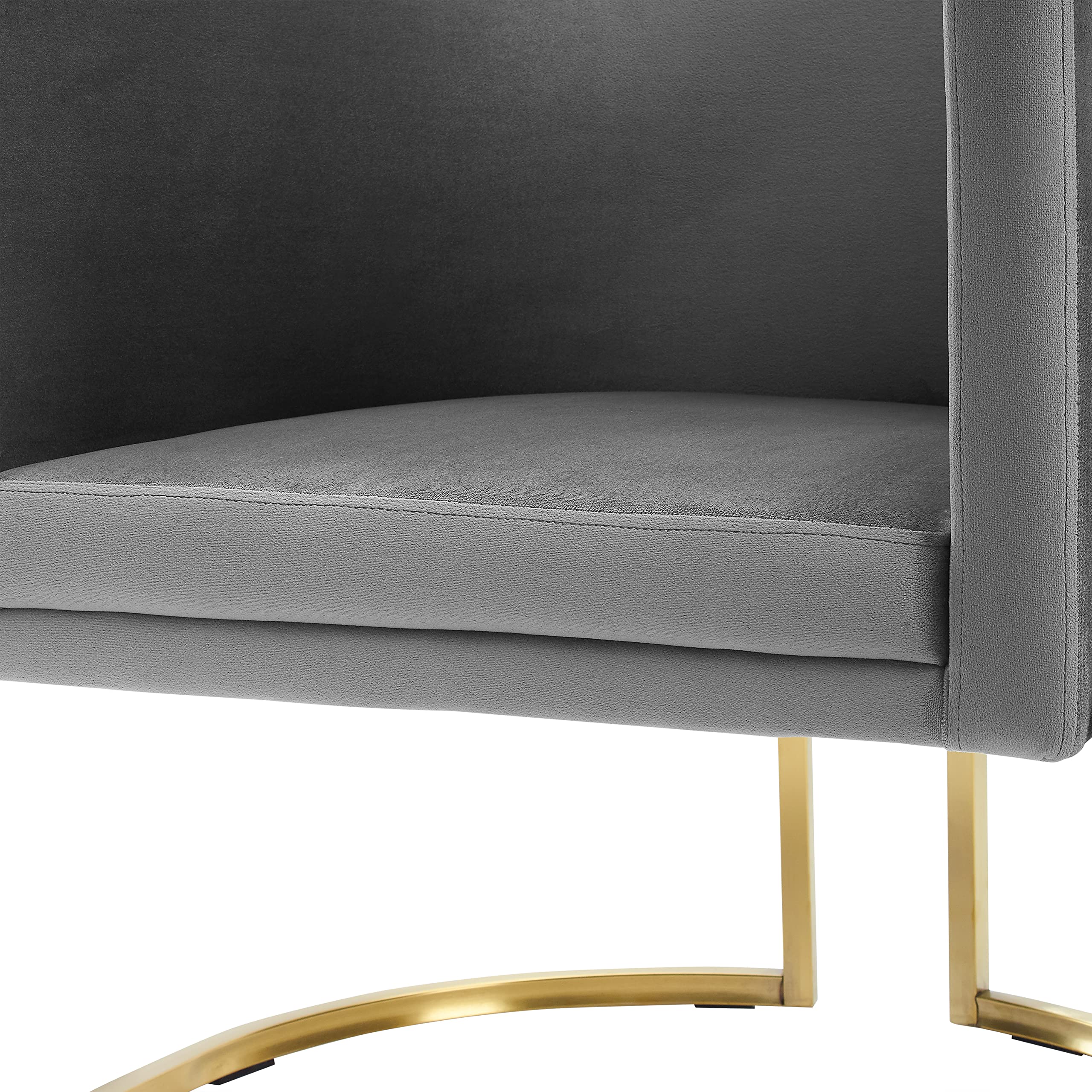 Crosley Furniture Willow Velvet Accent Chair, Gray and Gold