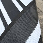 Rurality Outdoor Rugs 8X10 Waterproof For Patios Clearance,Plastic Straw Mats For Backyard,Porch,Deck,Balcony,Reversible,Black And White