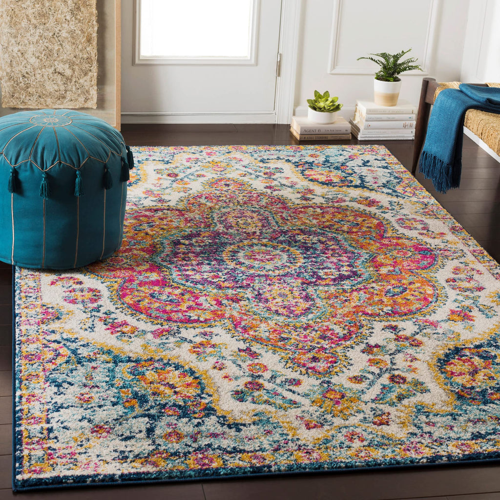 Livabliss Romaine Vintage Medallion Area Rug, 9' X 12'6'', Orange