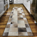 Dalyn Rugs Durango Patchwork Faux Cowhide Ss10 Khaki 2'3" X 12' Rug