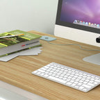 Shw Home Office 55-Inch Large Computer Desk, White Frame W/Oak Top