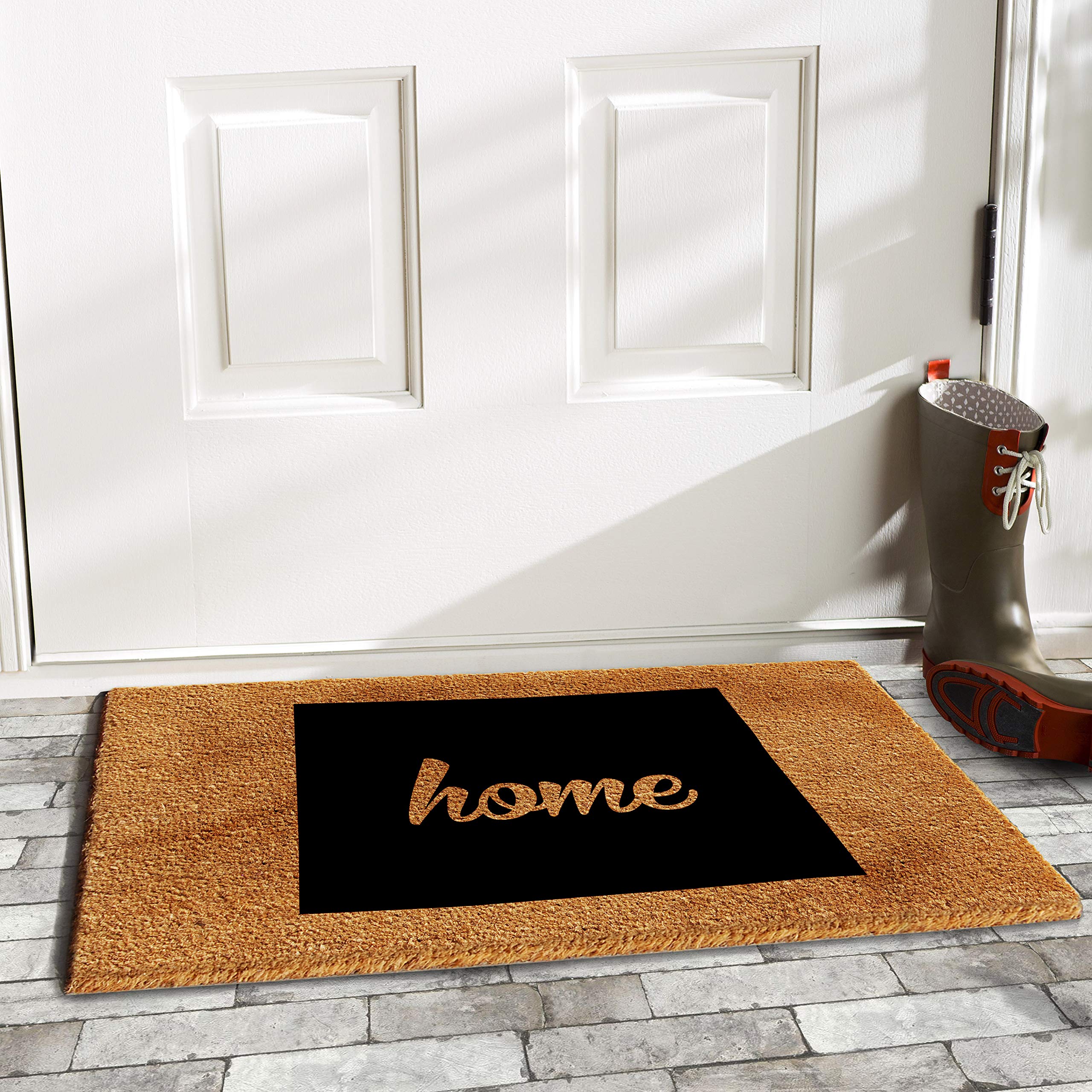 Calloway Mills 105472436 Wyoming Doormat, 24' X 36', Natural/Black