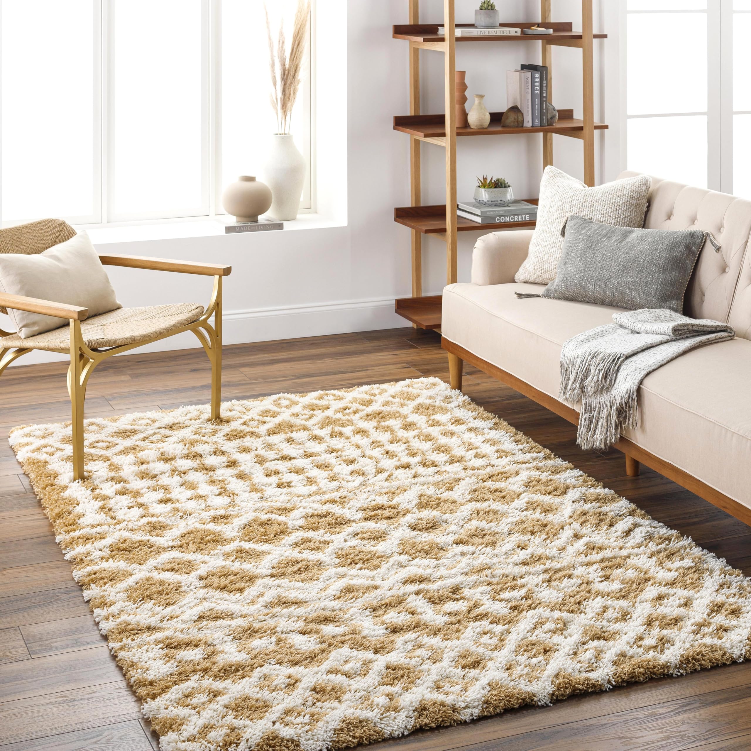 Livabliss Hapsburg Moroccan Shag Area Rug,710 x 103,Camel