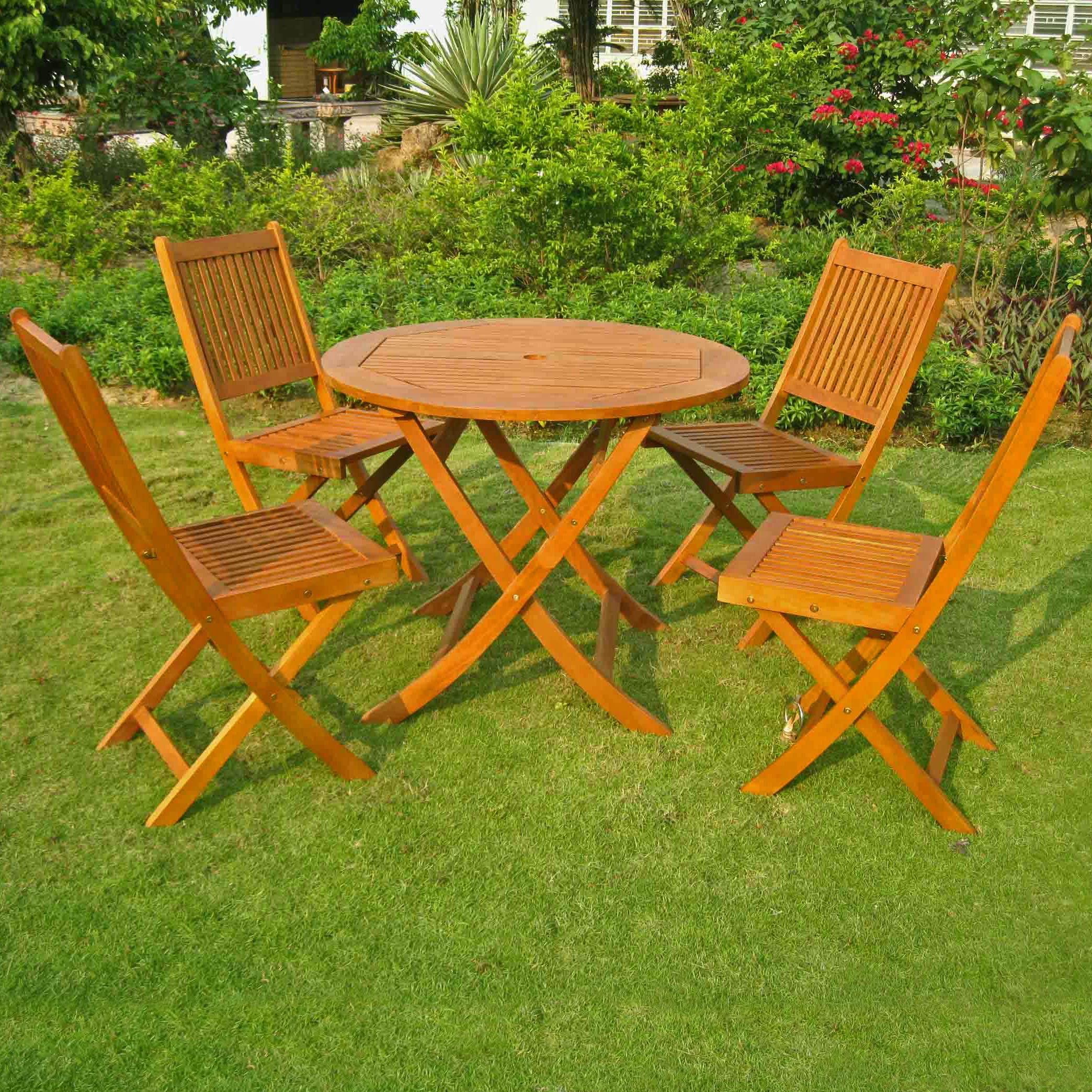 International Caravan Furniture Royal Tahiti Marin 5-Piece Patio Dining Set