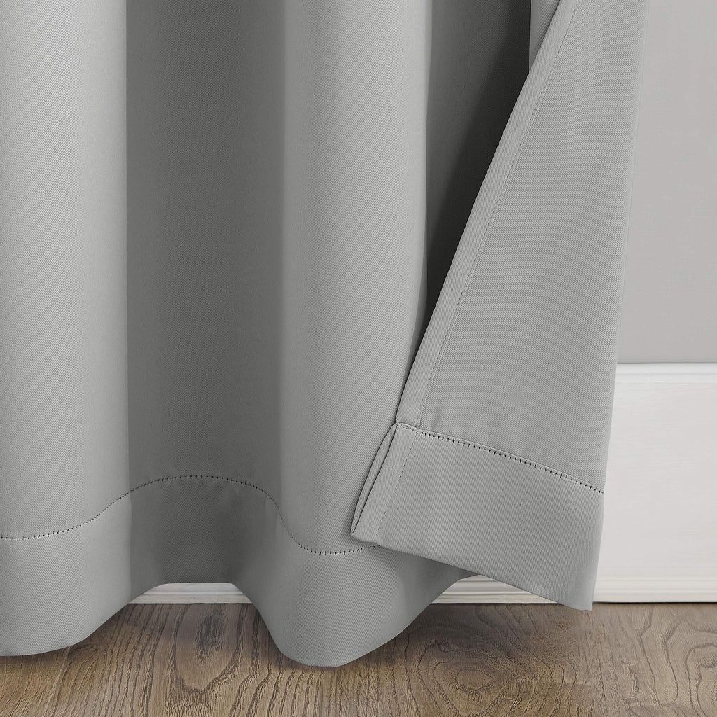 Sun Zero Riley Kids Bedroom Blackout Grommet Curtain Panel, 40' X 95', Silver Gray