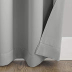 Sun Zero Riley Kids Bedroom Blackout Grommet Curtain Panel, 40' X 95', Silver Gray