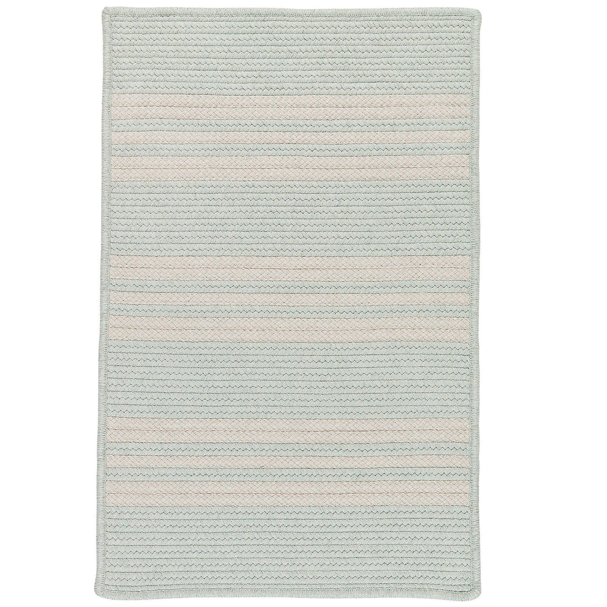 Sunbrella Southport Stripe Sample Swatch Rugs, 14 X 17&quot;, Sea Green