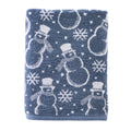 SKL Home Winter Top Hat Snowmen Bath Towel, Blue
