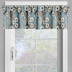 Ambesonne Poppy Window Valance Pack Of 2, Vintage Farmhouse Concept Beige Tone Petals Floral On Rustic Backdrop, Rod Pocket Curtain Valances For Kitchen Bedroom, 54' X 12', Coconut Pale Blue And Dusk