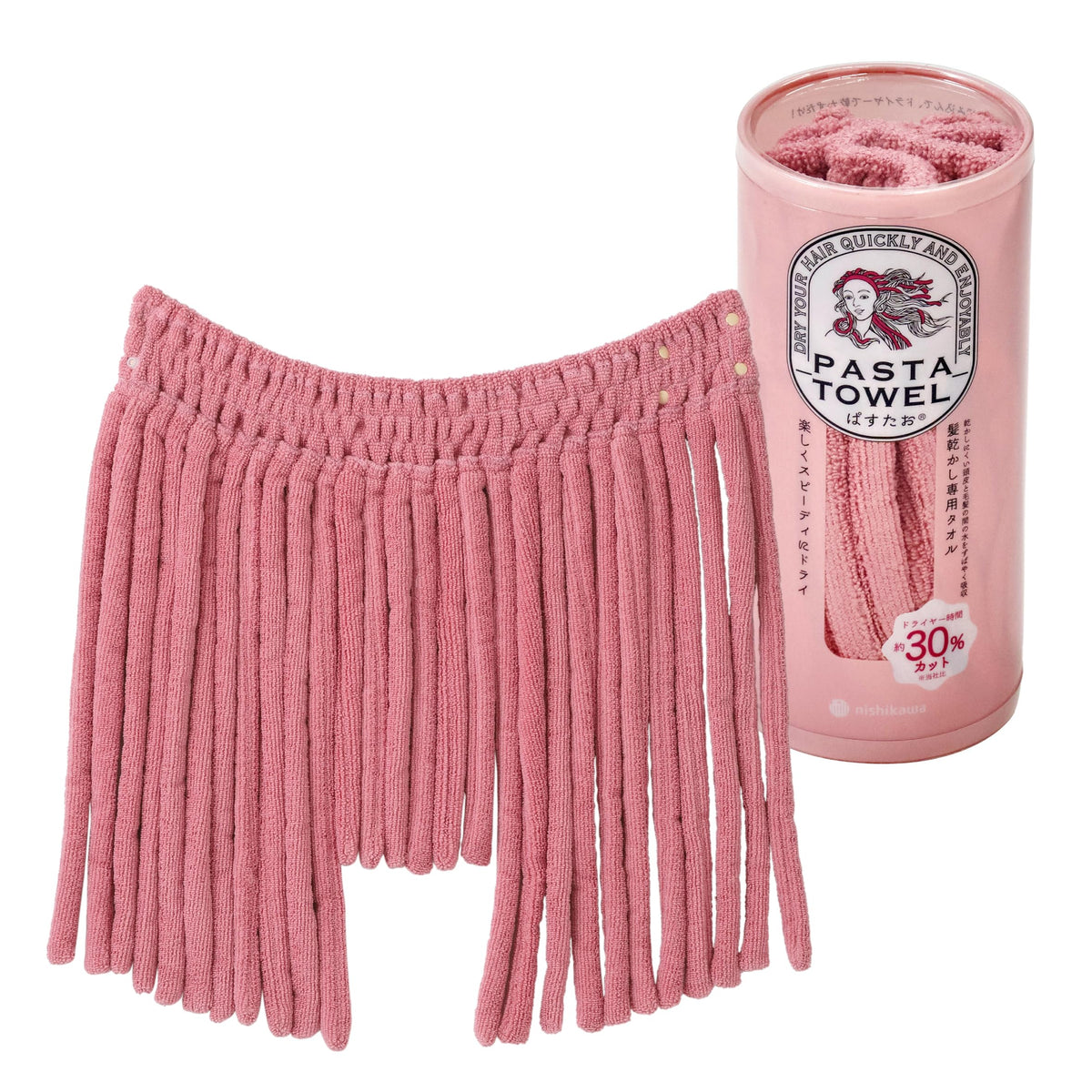 Nishikawa TT95350607 Pasutao Dedicated Hair Drying Towel, 23.6 x 17.7 inches (60 x 45 cm), Washable, Fun and Speedy, Hair Drying