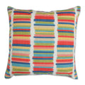 Pillow Perfect Stripe Indoor/Outdoor Accent Throw Pillow Plush Fill, Weather, And Fade Resistant, Floor - 25' X 25', Off- Whit