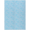 Addison Rugs Surfside Asr41 Aqua 5' X 7'6" Indoor Outdoor Rug, Easy Clean, Machine Washable, Non Shedding, Bedroom, Living Room, Dining Room, Kitchen, Patio Rug