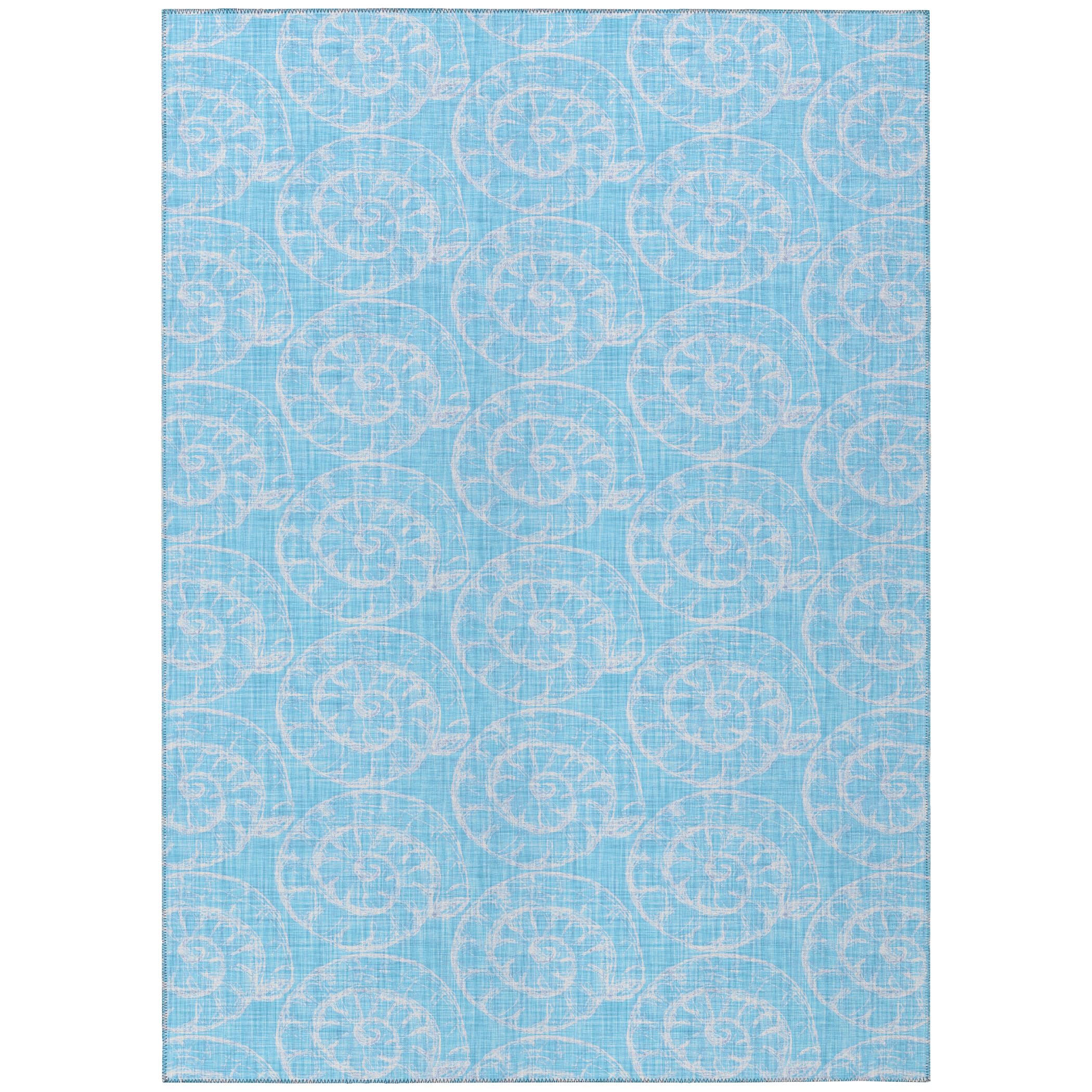 Addison Rugs Surfside Asr41 Aqua 3' X 5' Indoor Outdoor Rug, Easy Clean, Machine Washable, Non Shedding, Bedroom, Living Room, Dining Room, Kitchen, Patio Rug