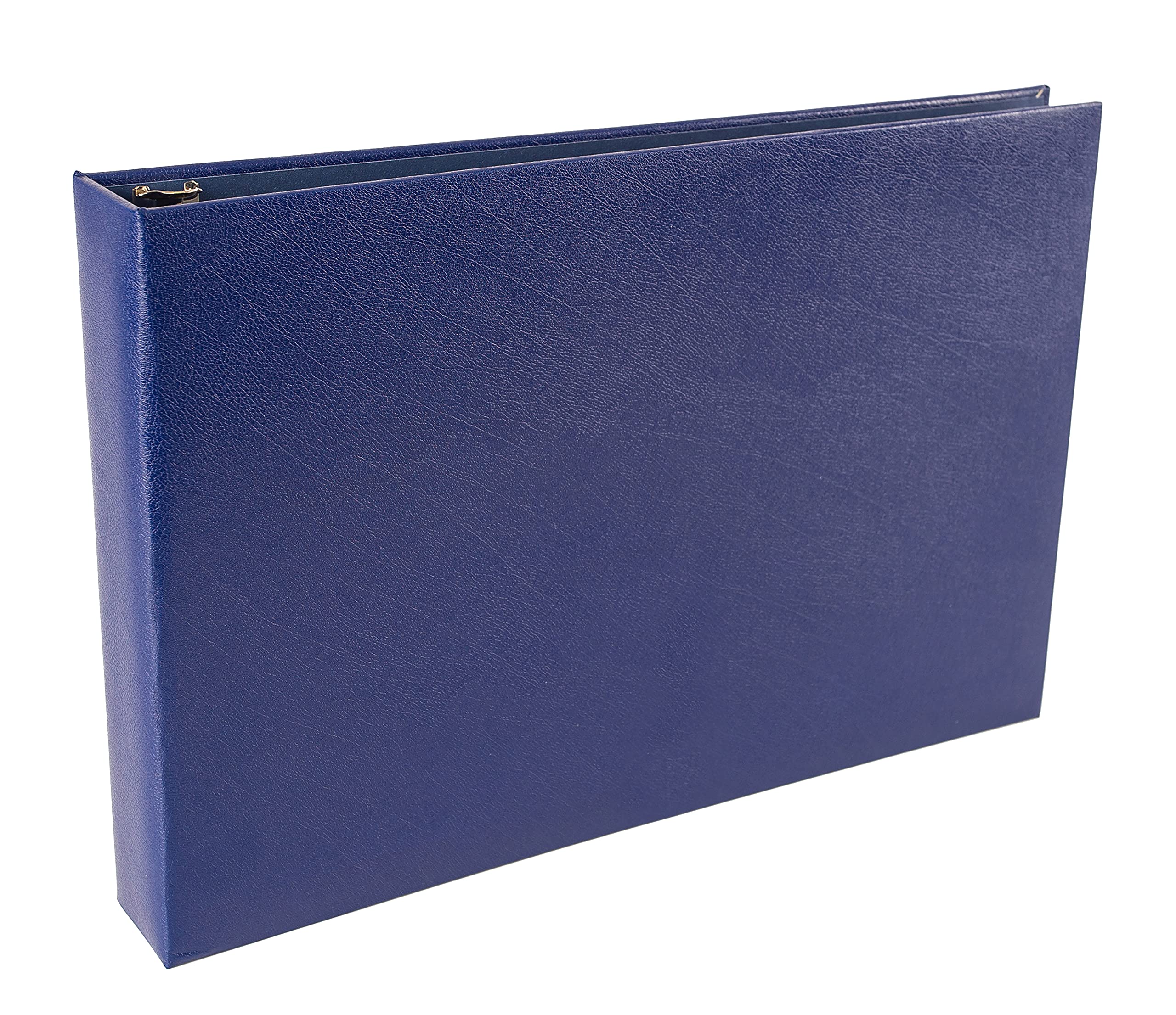 Better Office Products 7 Ring Executive Check Binder With Zipper Pouch, Blue Textured Cover, For 9 X 13' 3 Per Page Business Ch