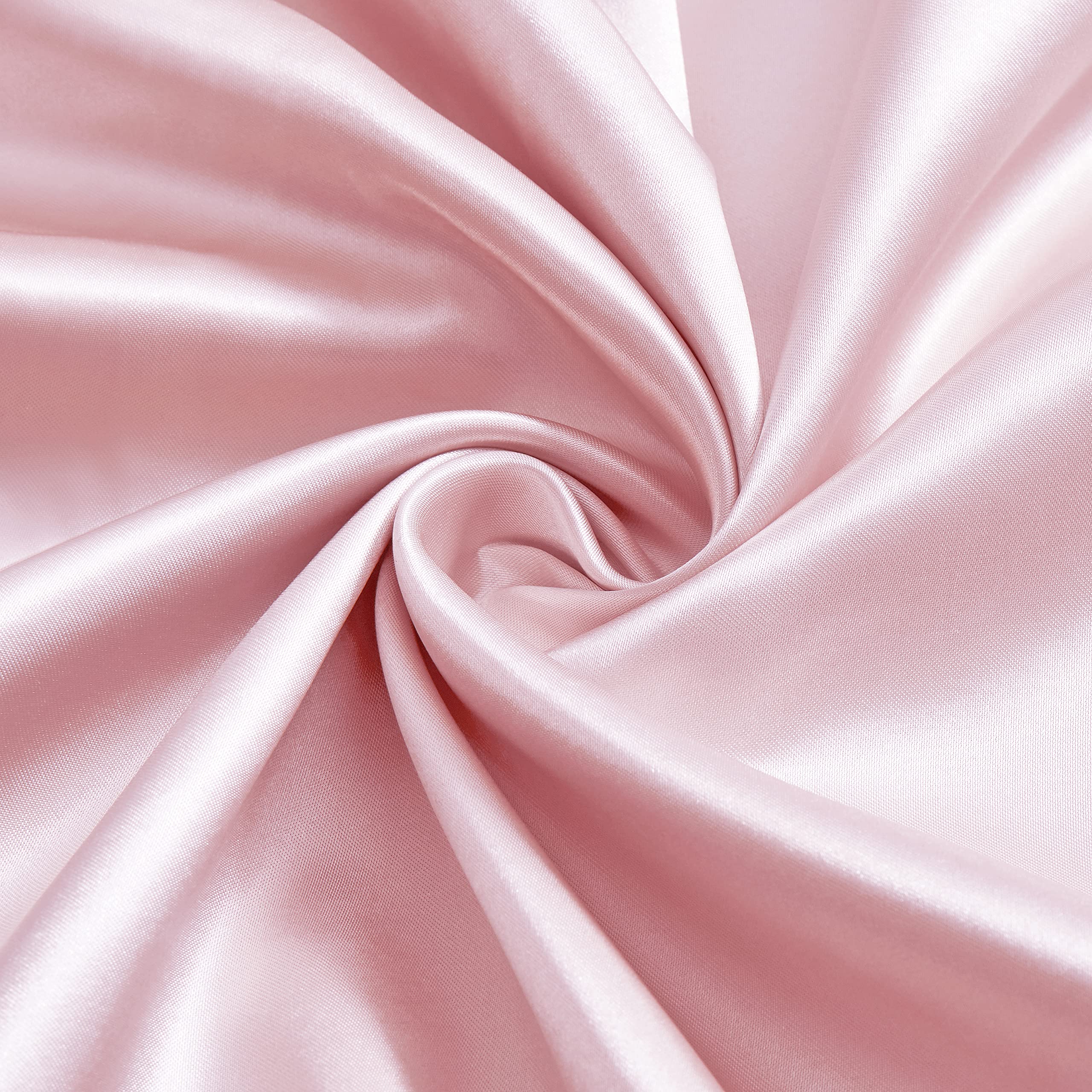 Ersmak 7 Pieces Satin Sheets Set King Size, Luxury Silky Blush Pink Satin Bed Sheets Set With 1 Deep Pocket Fitted Sheet, 1 Soft