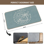 Lacosu Summer Beach House Happiness Comes In Waves Blue Rustic Door Mat Doormat,17'X30' Decorative Coastal Beach House Indoor