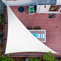 Shademart 24' X 24' X 33.9' White Sun Shade Sail Upf50 Right Triangle Smtapt18 Canopy Fabric Cloth Screen, Water Air Permeable &