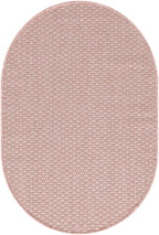 Unique Loom Collection Casual Transitional Solid Heathered Indoor/Outdoor Flatweave Area Rug (2' 2'' x 3' 1'' Oval, Whisper Pink