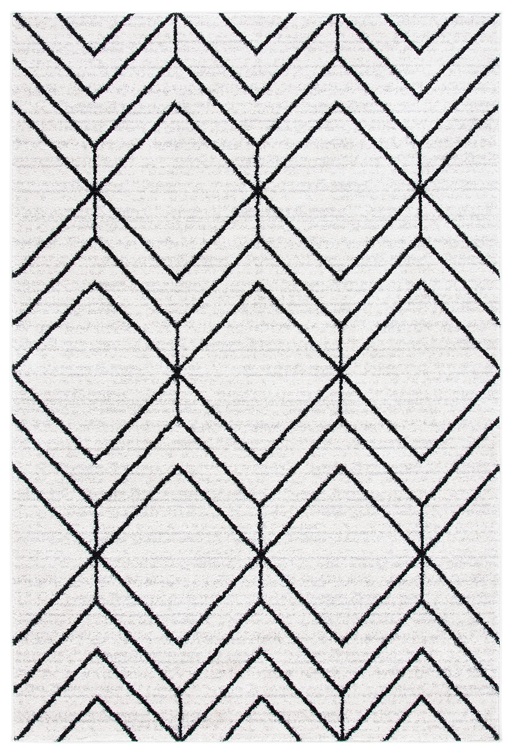 SAFAVIEH Adirondack Collection Accent Rug - 26 x 4, Ivory & Black, Modern Geometric Design, Non-Shedding & Easy Care, Ideal fo