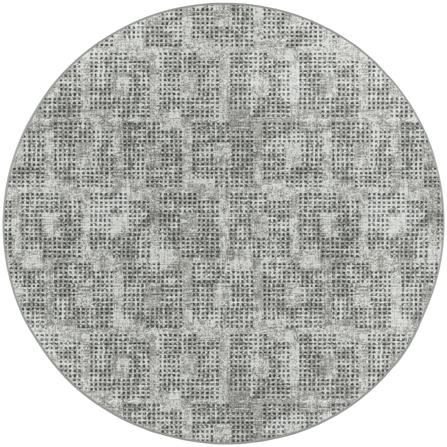 Delano Da1 Grey Transitional Rug Round 6' X 6'