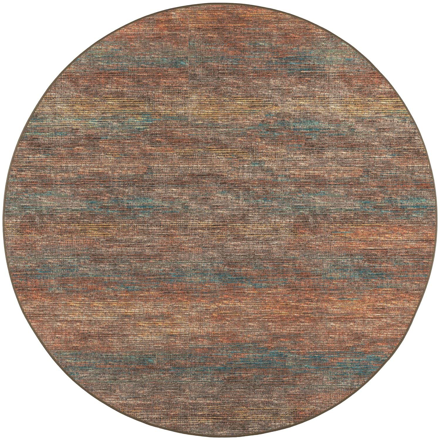 Ciara Cr1 Orange Transitional Rug Round 4' X 4'