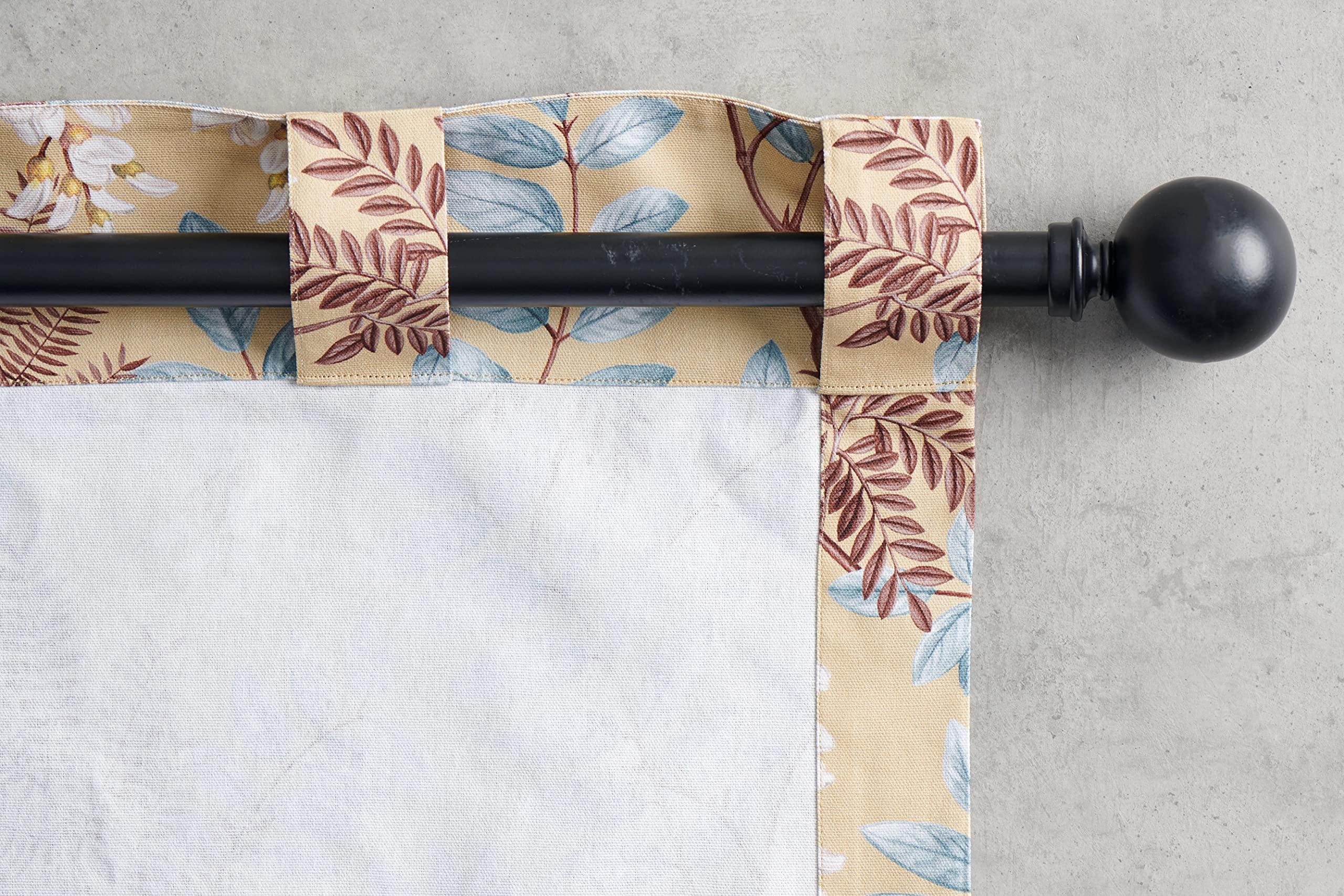 Maison D' Hermine 100% Cotton Curtain Feuillage Light Ecru One Panel Curtain For Living Rooms Bedrooms Offices Tailored With A R