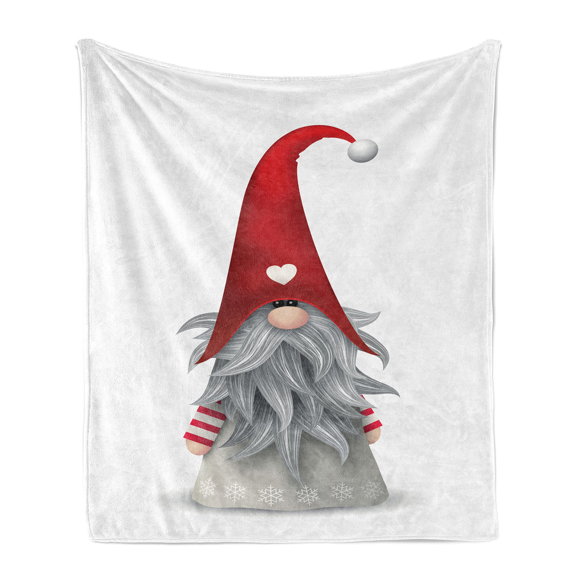 Ambesonne Gnome Soft Flannel Fleece Throw Blanket, Nordic Tonttu Myth Finnish Creature Nisser Scandinavian Folklore Print, Cozy