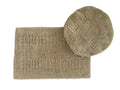MODERN HOMES Mud/Sage Designer 2 Piece Cotton Tufted Bath Mat and Lid Set