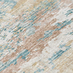 Addison Rugs Indoor/Outdoor Accord Aac34 Teal Washable 5' X 7'6' Indoor Outdoor Area Rug, Easy Clean, Machine Washable, Non She