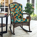 Magpie Fabrics Outdoor Rocking Chair Cushion Set, Tufted Pad For Rocking Chairs With Ties, Seat 17' X 17'/Back 21' X 17', He
