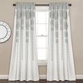 Lush Decor 16T000851 Stripe Medallion Room Darkening Window Curtain Panel Pair Set, 84 X 52, Gray