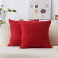 Home Brilliant 26X26 Pillow Covers Euro Shams Set Of 2 Plush Velvet Corduroy Throw Pillow Cushion Cover For Wedding Decor Couch
