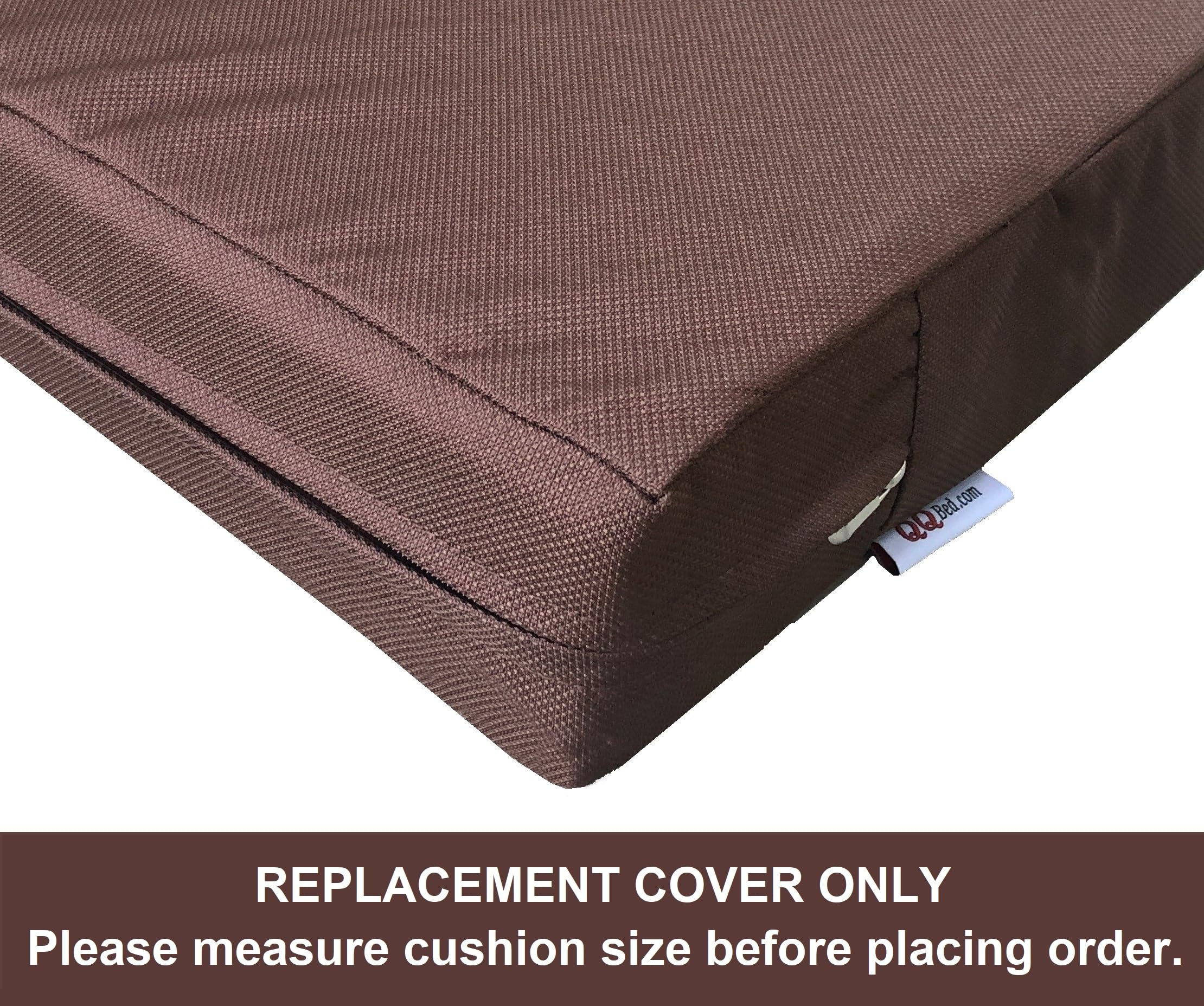 Qqbed 2 Pack Outdoor Patio Chair Pillow Seat Water-Resistant Cushion Covers In Brown Color 23'X23'X5' - Replacement Covers On