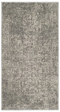SAFAVIEH Evoke Collection 22 x 4 Silver / Ivory EVK256S Oriental Distressed Non-Shedding Living Room Bedroom Accent Rug