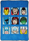 Marvel Comics Avengers Blanket - Measures 62 x 90 inches, Kids Bedding Features Captain America, Black Panther, & Doctor Strange
