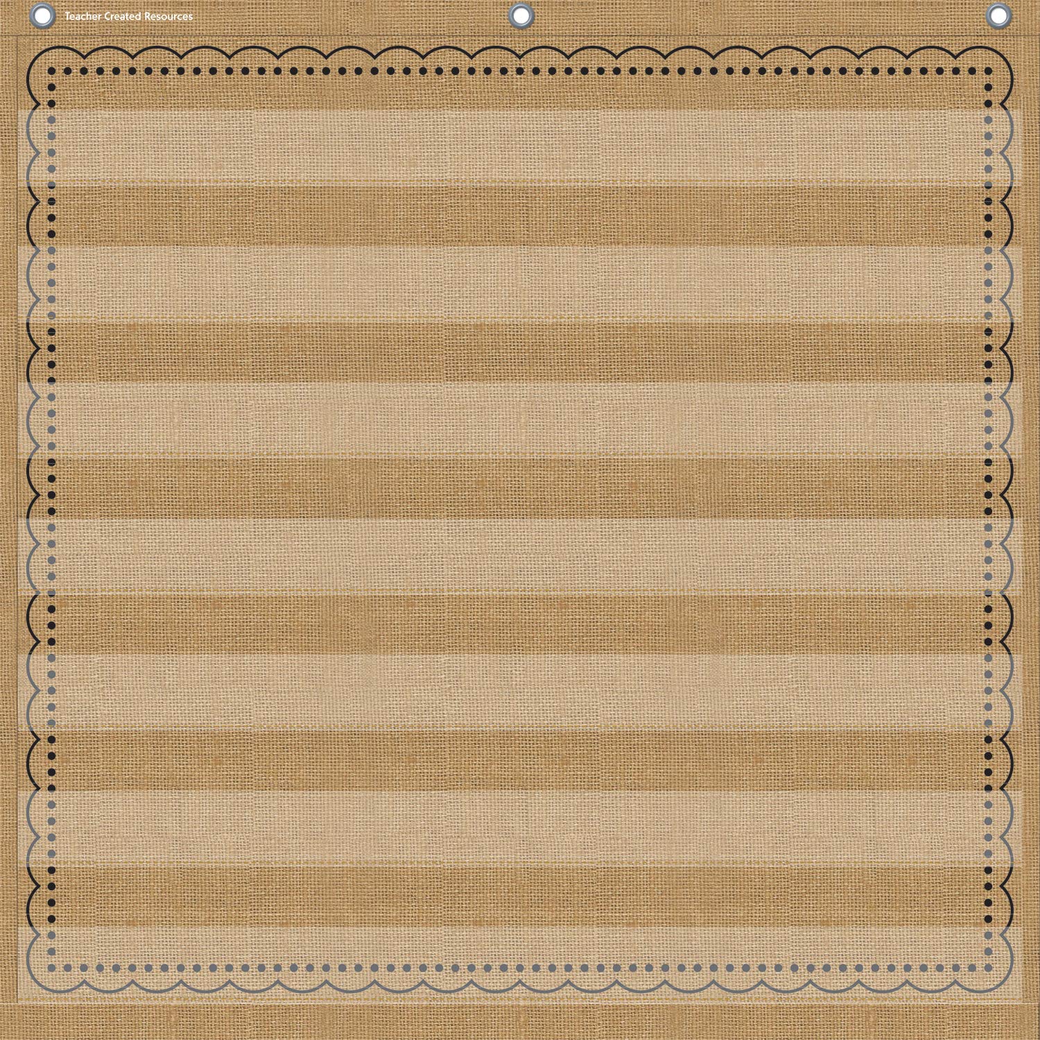 Teacher Created Resources Burlap 7 Pocket Chart (28' X 28') - 20837