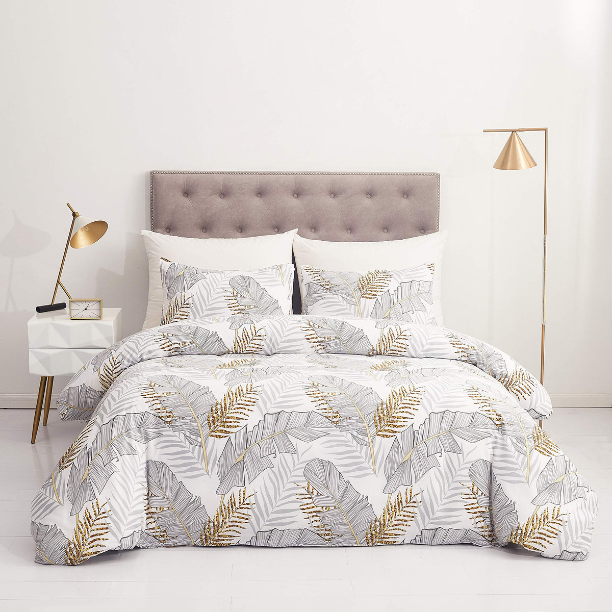 Getiann Soft Bedding Duvet Cover Set King Lightweight Comforter Cover Set 104'X90'(1 Comforter Cover With 2 Pillow Shams) Hote