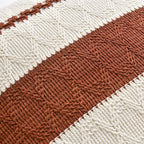 Fancy Homi Set Of 2 Rust Boho Lumbar Decorative Throw Pillow Cover 12X20 Inch For Couch Bed Sofa, Aesthetic Modern Organic Fall