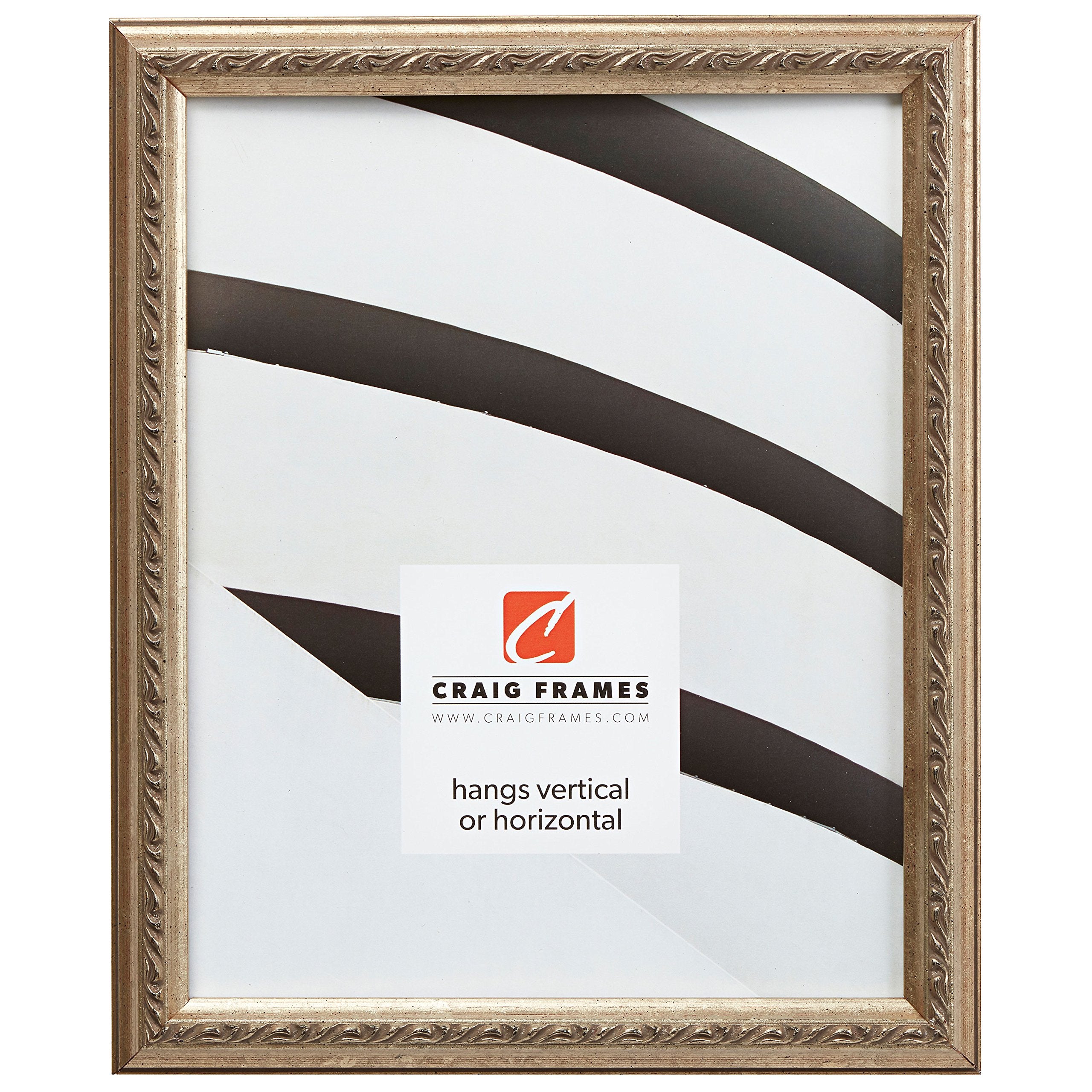 Craig Frames Whittemore, 18x36 Picture Frame, Ornate Silver