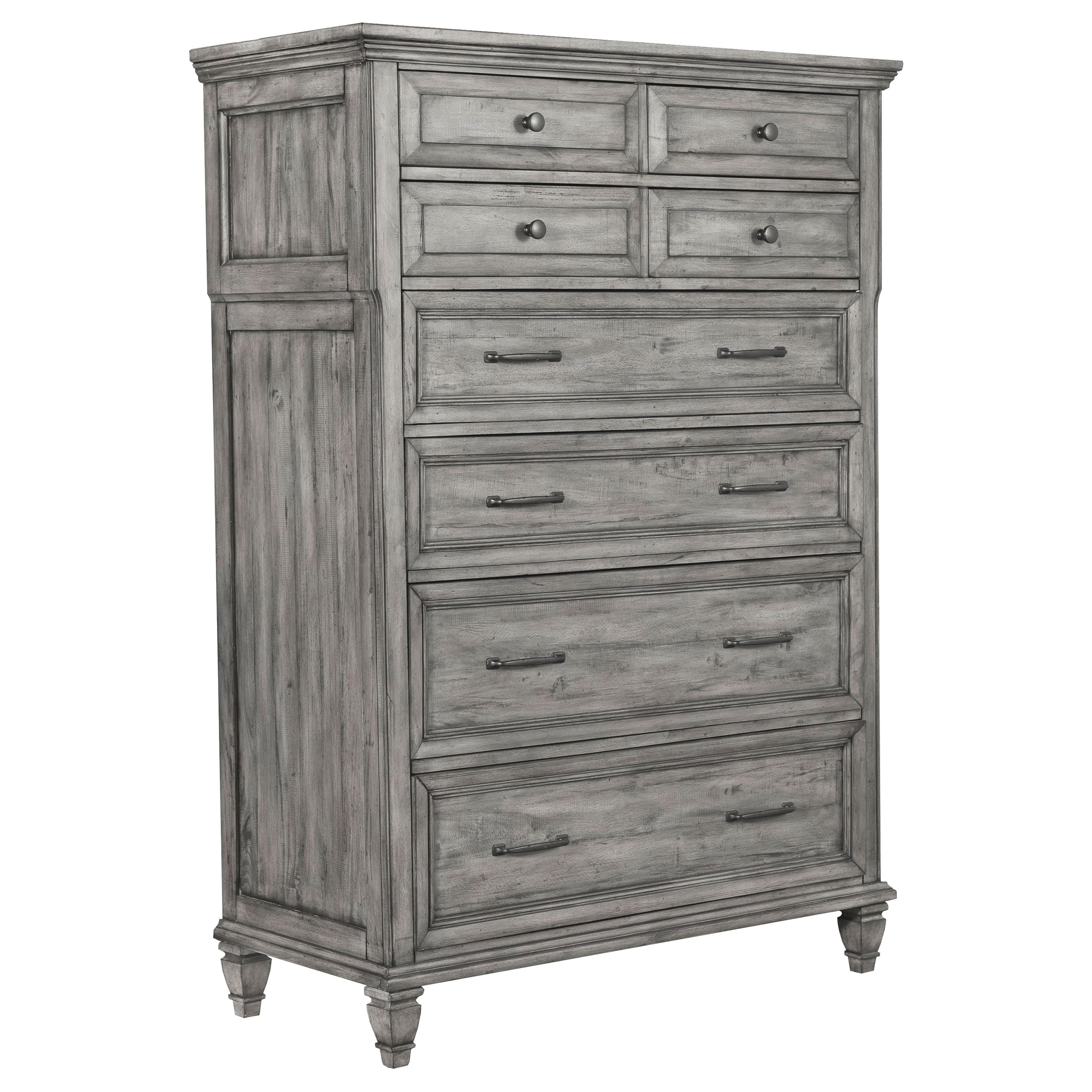 Coaster Home Furnishings Avenue Farmhouse Wood 8-Drawer Bedroom Chest of Drawers Chiffonier Clothing Storage Cabinet Bedroom Armoire Tall Dresser Organizer Unit Weathered Grey 224035