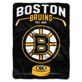 Northwest Nhl Boston Bruins Unisex-Adult Raschel Throw Blanket, 60'' X 80'', Inspired