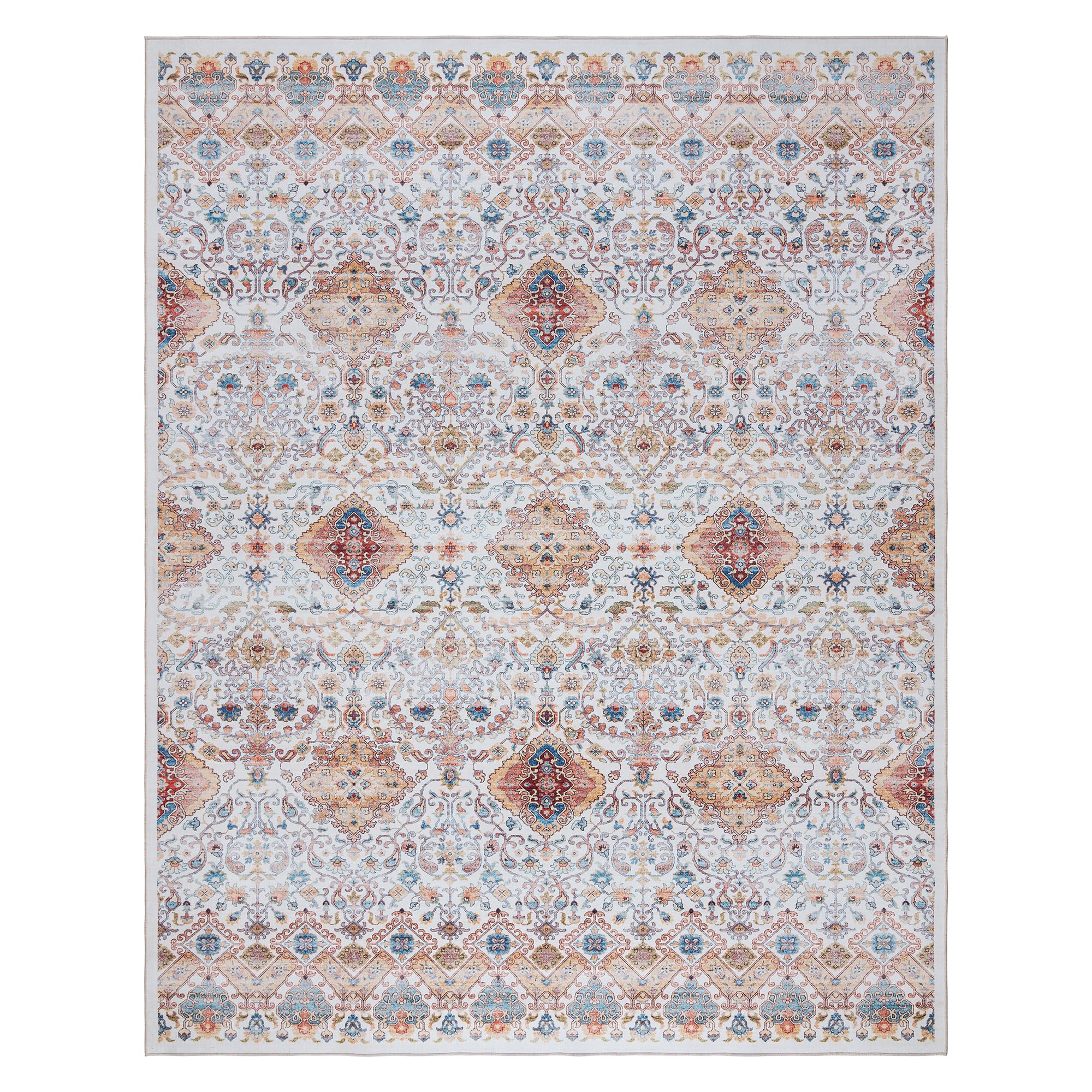 Gertmenian Printed Indoor Boho Area Rug - Non Slip, Ultra Thin, Super Strong, Printed Rug - Home D  cor for Entryway, Bedroom, L