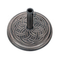 Yssoa 24.2 Lbs 17.72' Market Umbrella Base Heavy Duty Round Stand For Patio Outdoor, Deck, Lawn, Garden, 24.2Lbs, Bronze